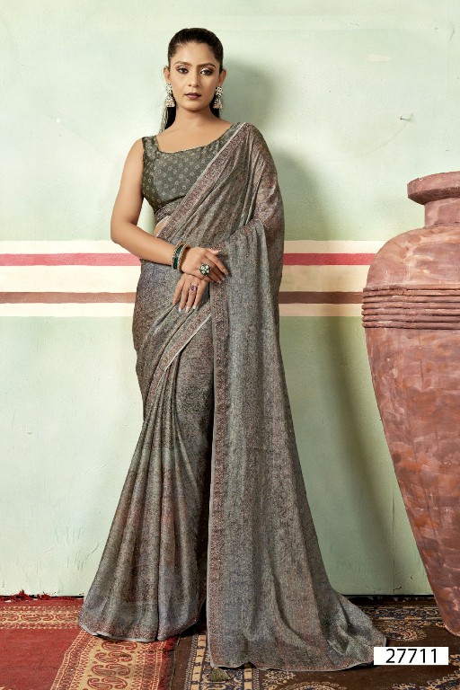 DHRUVITA BY VALLABHI PRINTS STYLISH OUTFIT LOOK BRASSO SAREE