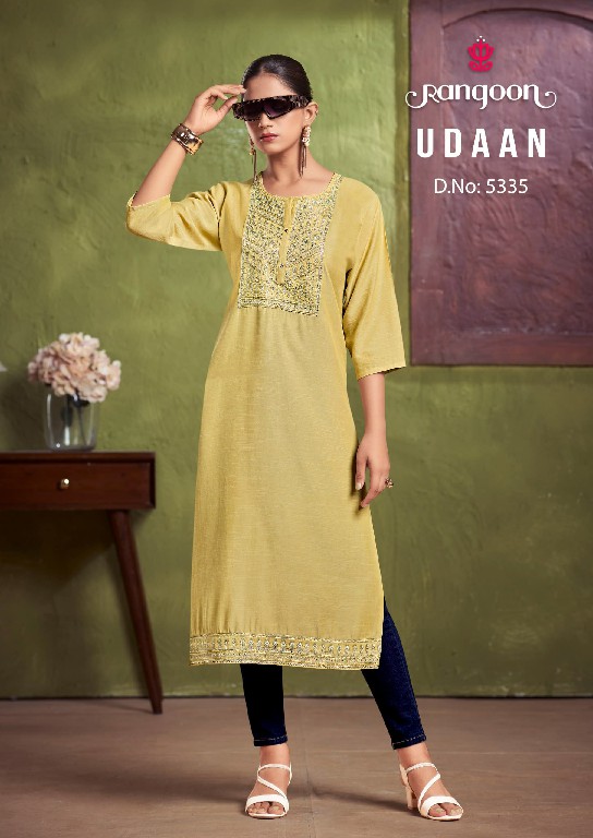 RANGOON UDAAN READYMADE DAILY WEAR VISCOSE EMBROIDERY WORK LONG KURTI