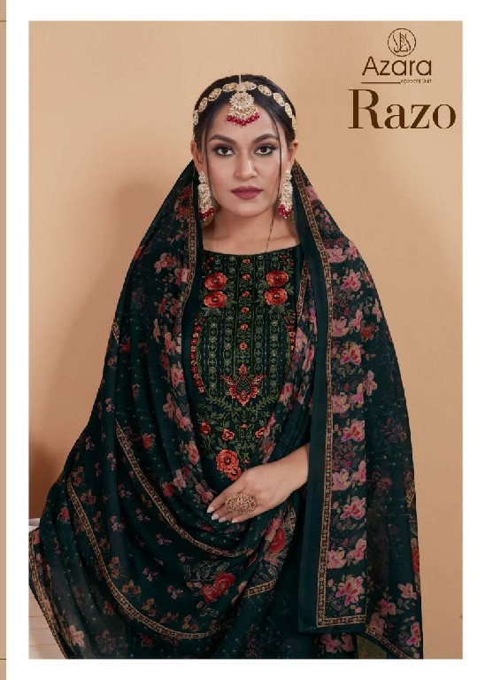 Radhika Azara Razo Wholesale Maslin Digital Print Embroidery Work Dress Material