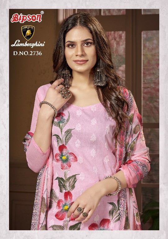 Bipson Lamborghini 2736 Wholesale Pure Cotton With Ethnic Handprint Dress Material