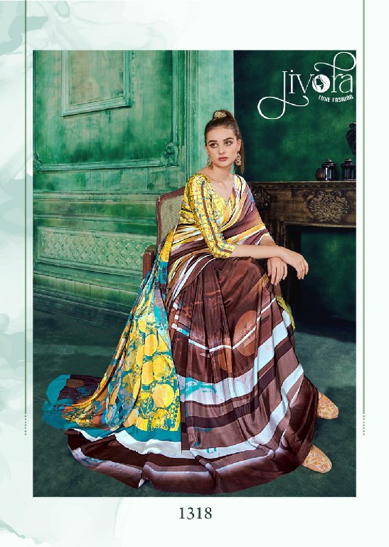 Jivora Rio Wholesale Crape With Modern Abstract Print Ethnic Sarees