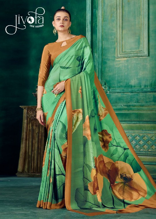 Jivora Rio Wholesale Crape With Modern Abstract Print Ethnic Sarees