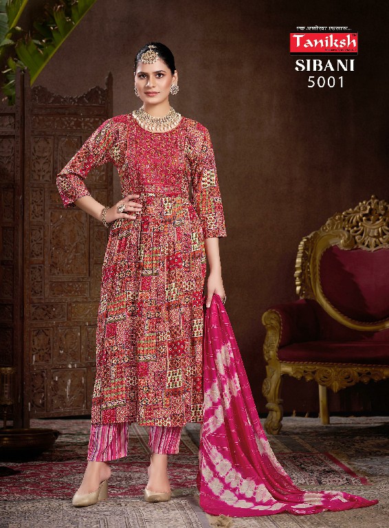 Taniksh Sibani Vol-5 Wholesale Skivans Embroidery Work Kurti With Pant And Dupatta