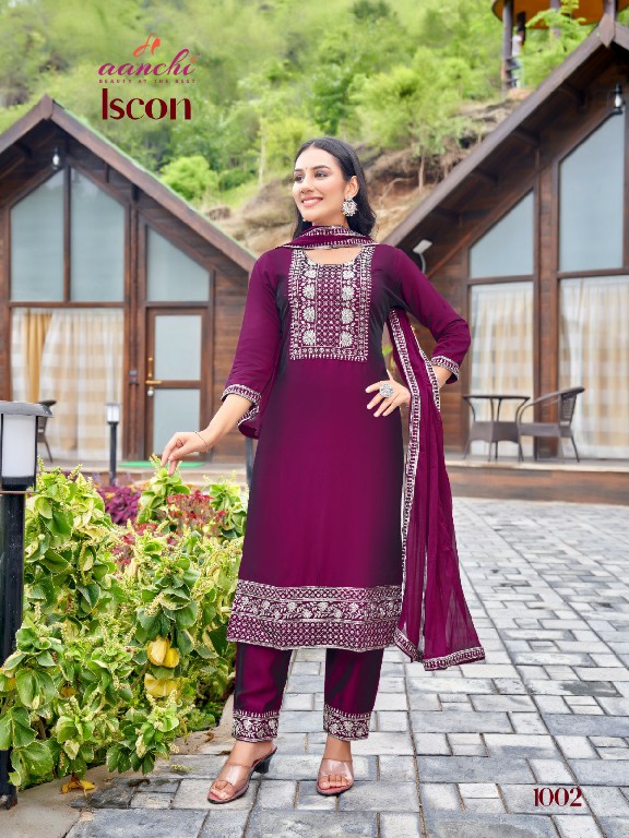 Aanchi Iscon Wholesale Rangila Silk Kurtis With Pant And Dupatta