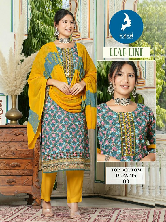 Kaya Leaf Line Wholesale 3 Piece Concept With Straight Cut Collection