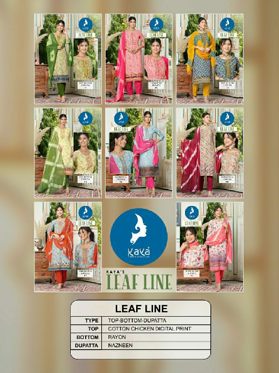 Kaya Leaf Line Wholesale 3 Piece Concept With Straight Cut Collection