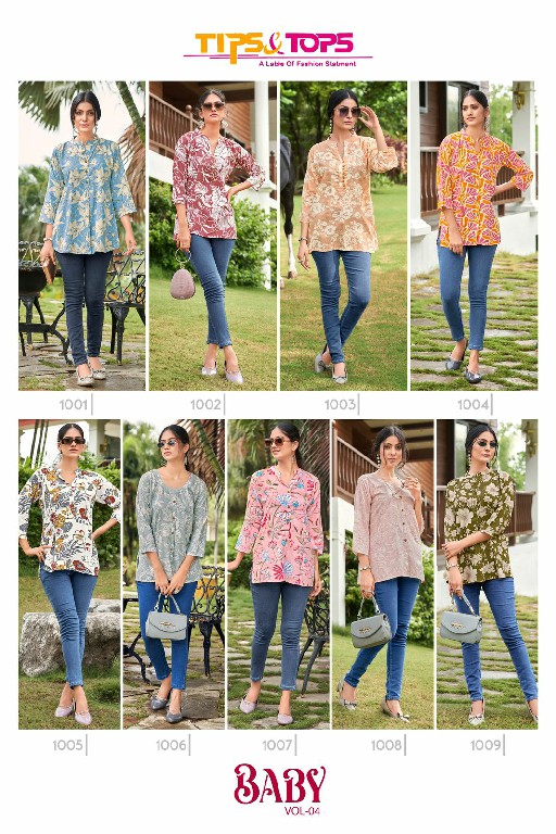 Tips And Tops Baby Vol-4 Wholesale Fancy Short Tops With Extraordinary Patterns