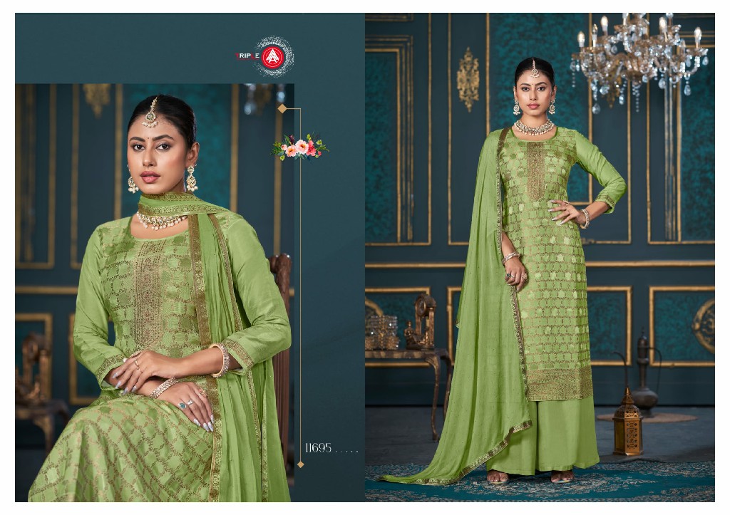 Triple AAA Payal Vol-4 Wholesale Pure Muslin Dhaga Weaving Jacquard Dress Material