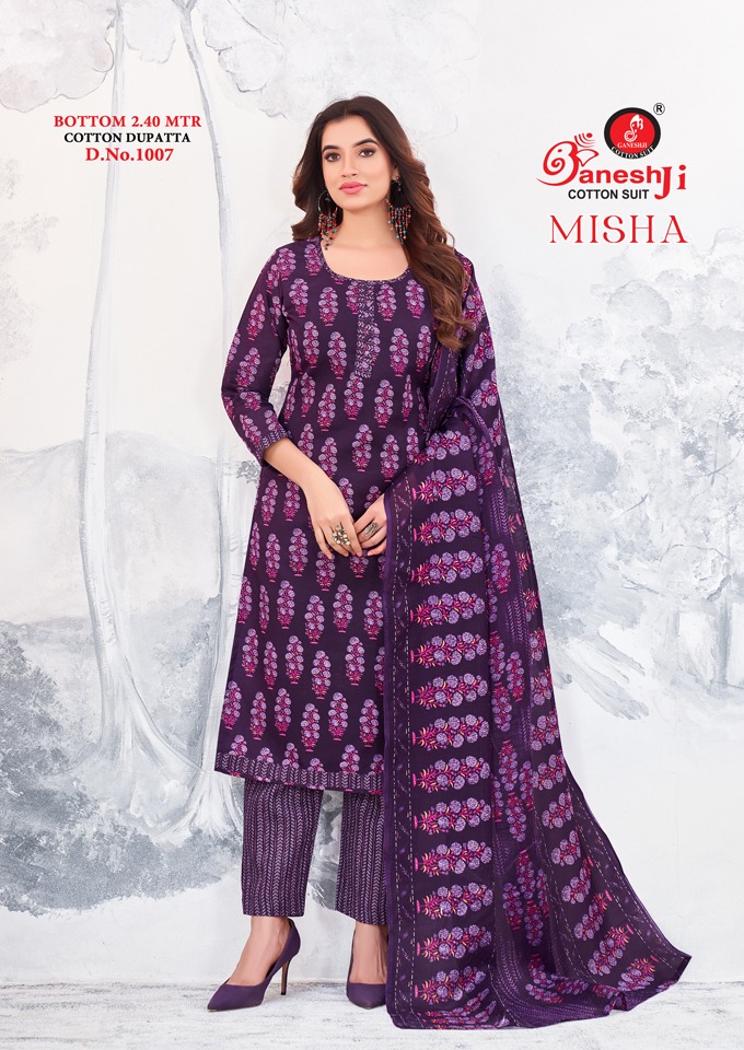 Ganeshji Misha Vol-1 Wholesale Heavy Indo Cotton Printed Dress Material