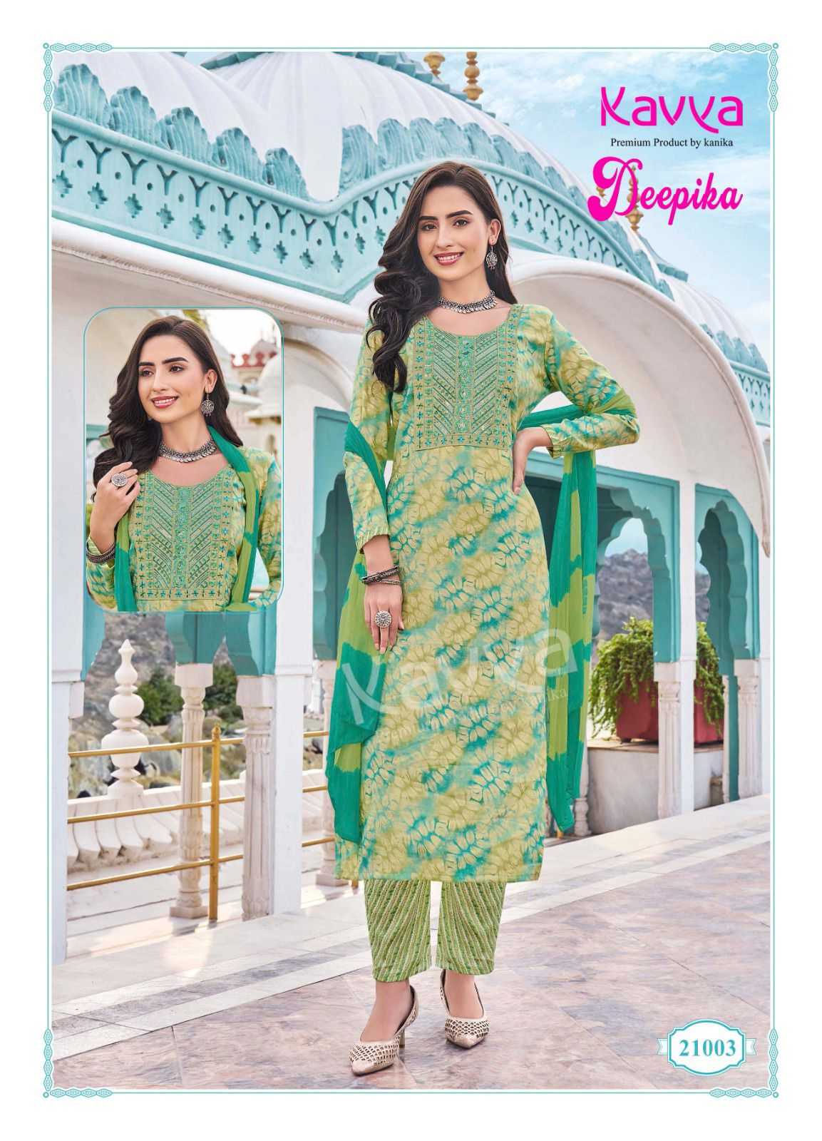 KAVYA LAUNCH DEEPIKA VOL 21 CAPSULE EMBROIDERY WORK FULLY STITCH SALWAR SUIT