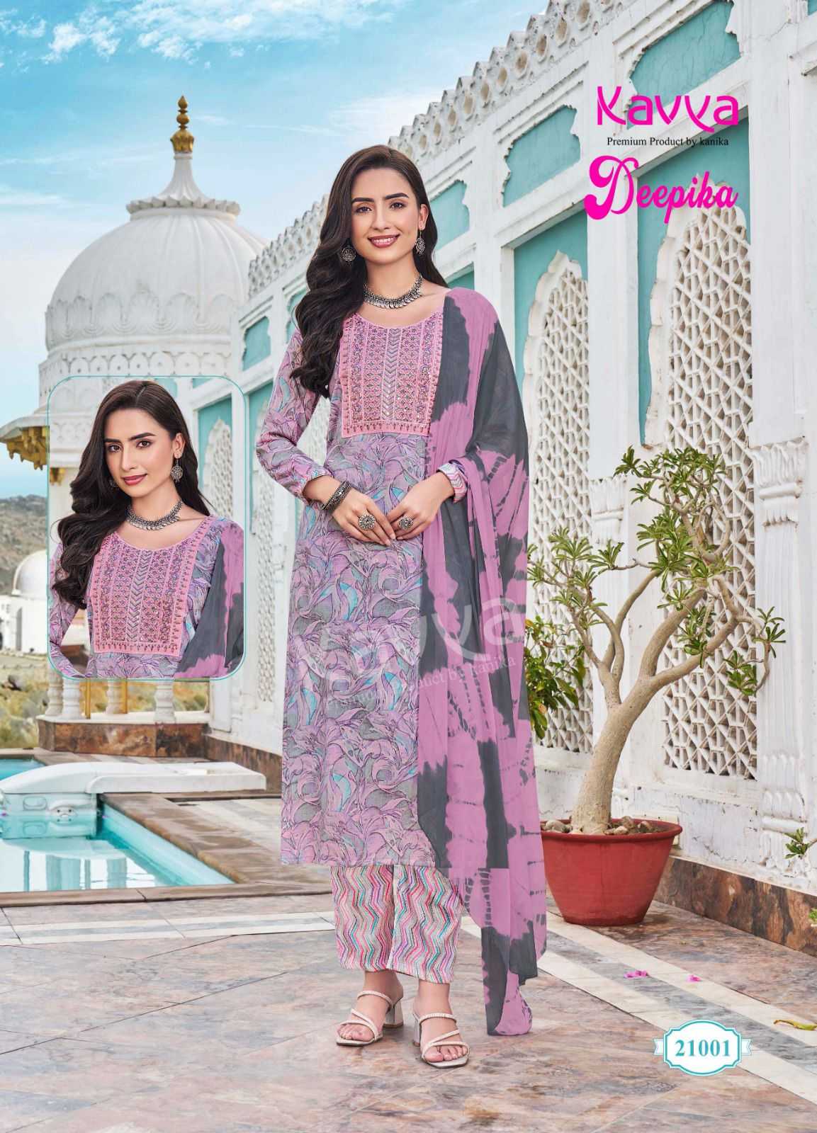 KAVYA LAUNCH DEEPIKA VOL 21 CAPSULE EMBROIDERY WORK FULLY STITCH SALWAR SUIT