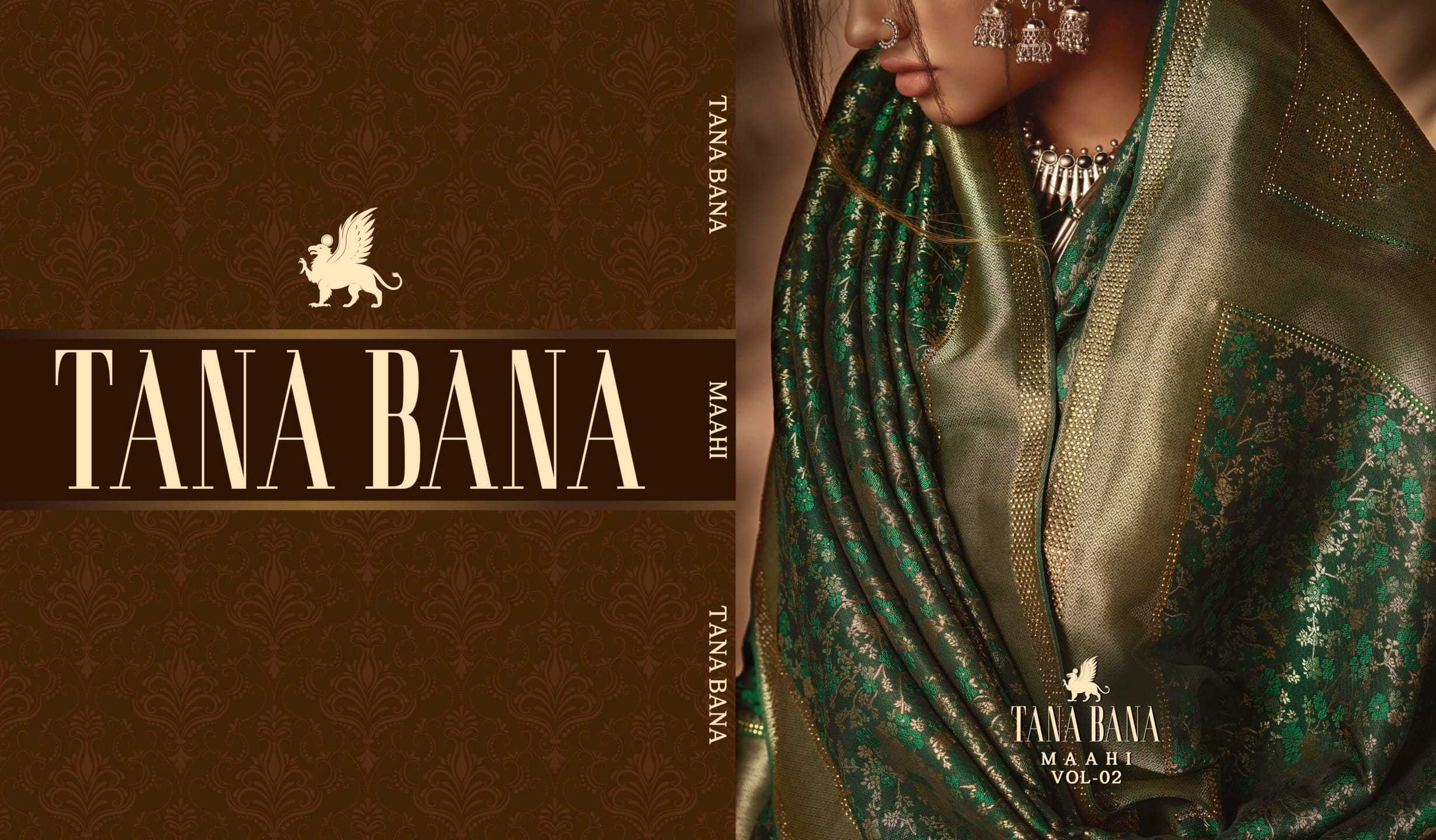 TANA BANA PRESENTS MAAHI VOL 2 SAROSKI WORK DESIGNER SAREE WITH BLOUSE