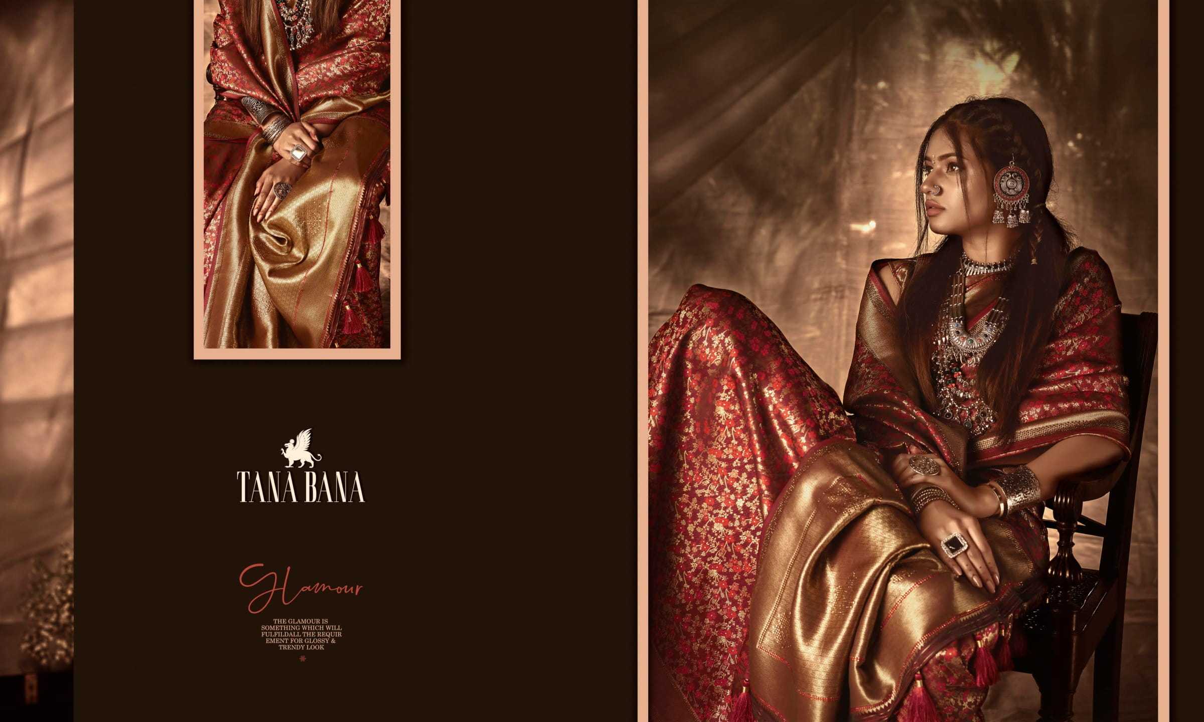 TANA BANA PRESENTS MAAHI VOL 2 SAROSKI WORK DESIGNER SAREE WITH BLOUSE