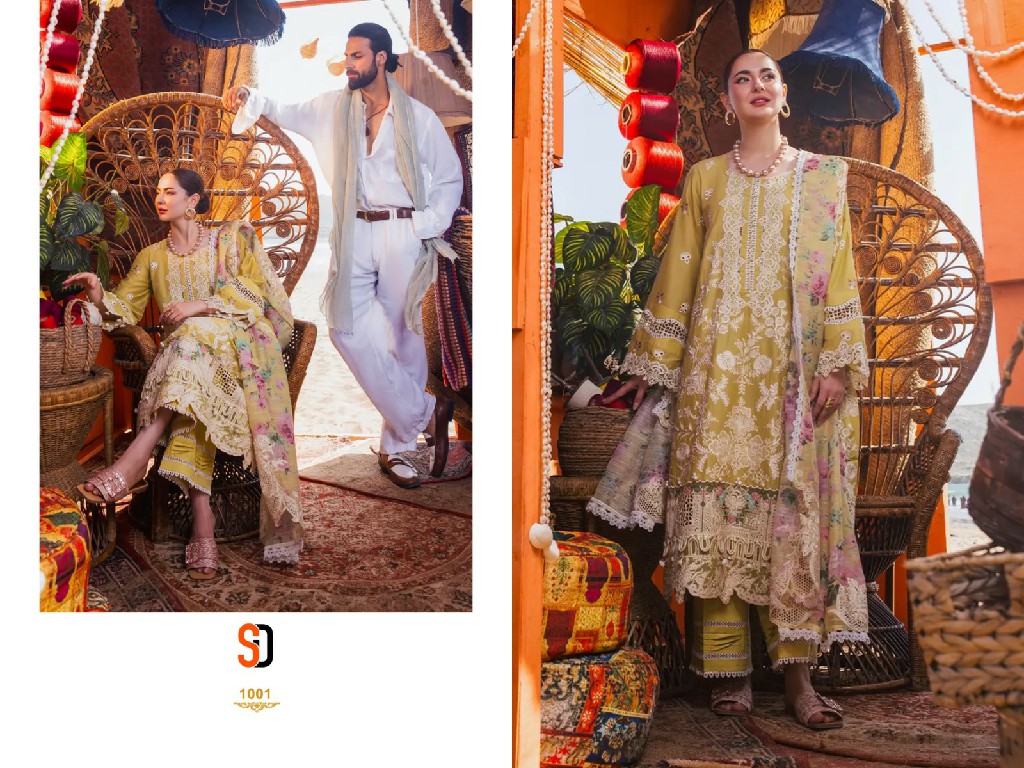 SHRADDHA DESIGNER RANGRASIYA VOL 1 EXCLUSIVE PAKISTANI EMBROIDERD WORK 3PCS DRESS