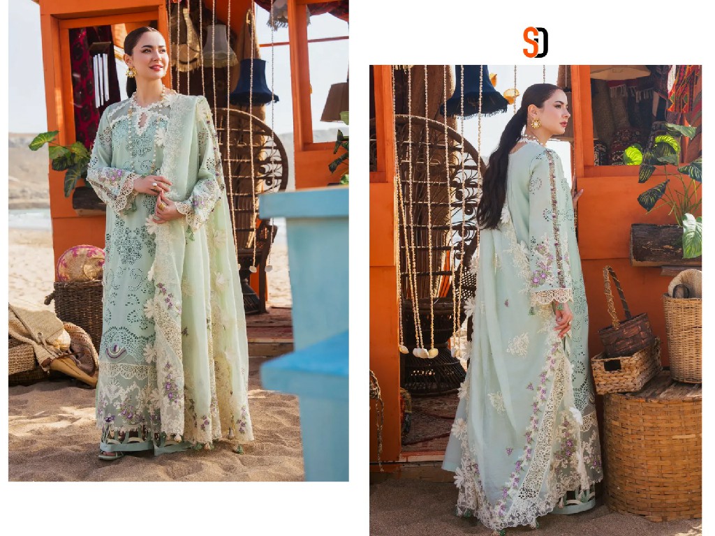 SHRADDHA DESIGNER RANGRASIYA VOL 1 EXCLUSIVE PAKISTANI EMBROIDERD WORK 3PCS DRESS