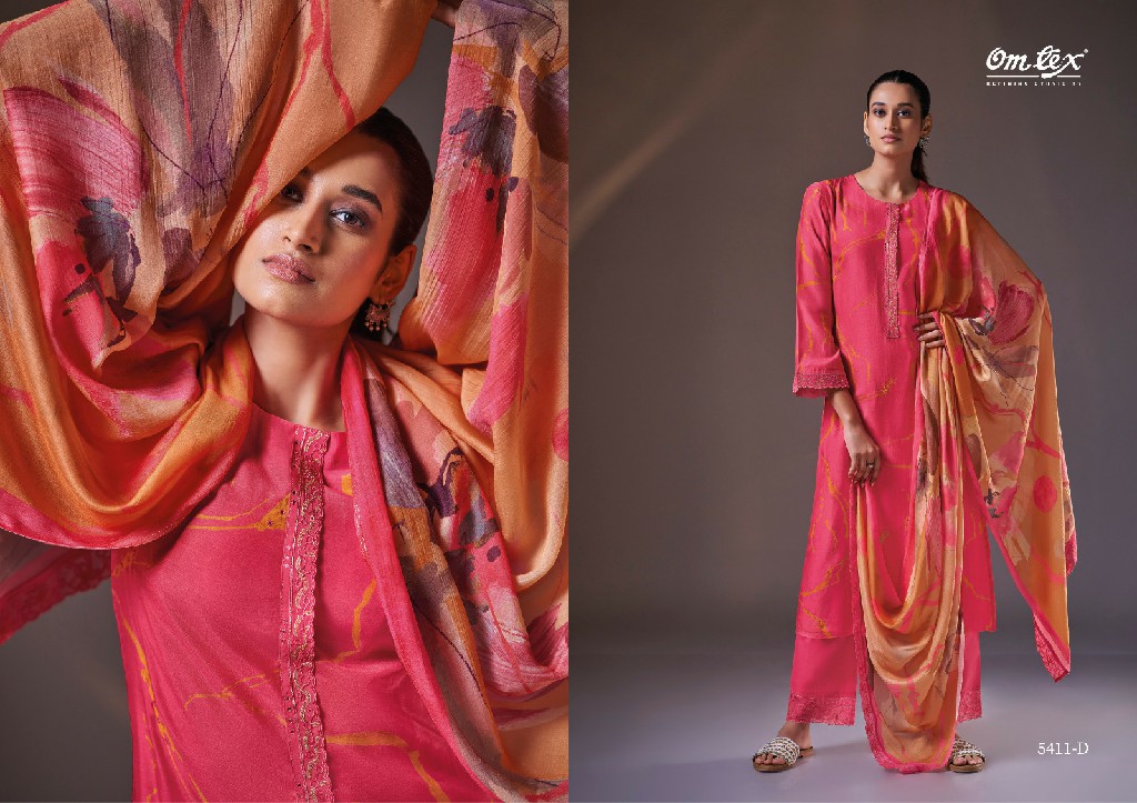 Omtex Priscilla Wholesale Daisy Silk With Embroidery Salwar Suits