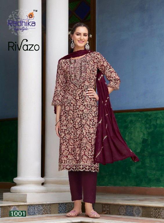 Radhika Lifestyle Rivazo Vol-1 Wholesale Top Pant With Dupatta