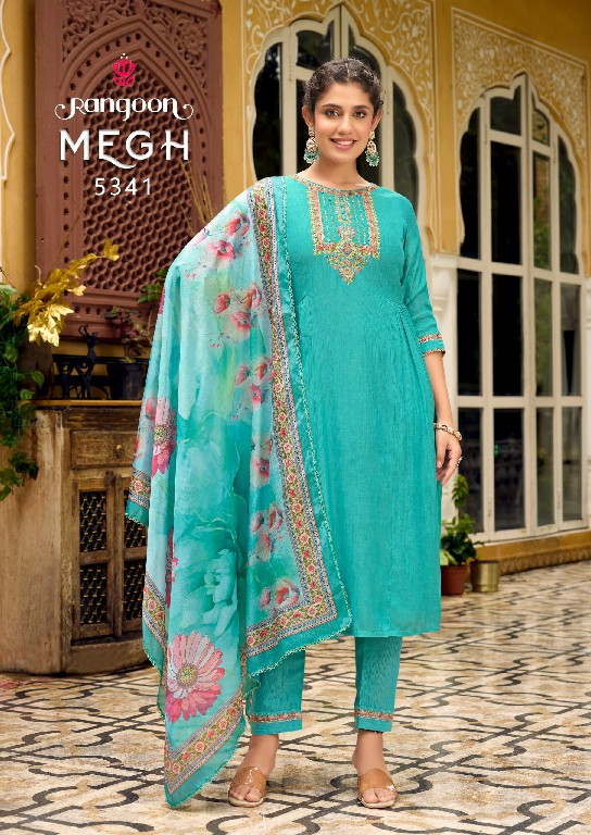 Rangoon Megh Wholesale Viscose Kurtis With Pant And Dupatta