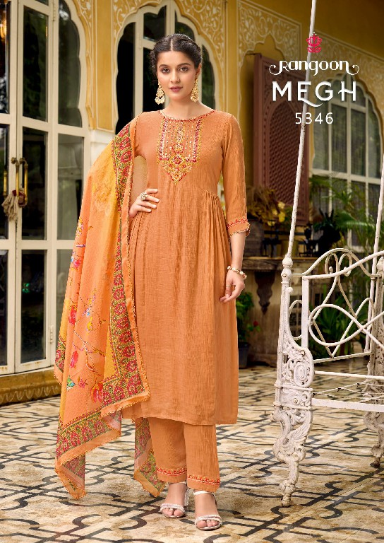 Rangoon Megh Wholesale Viscose Kurtis With Pant And Dupatta