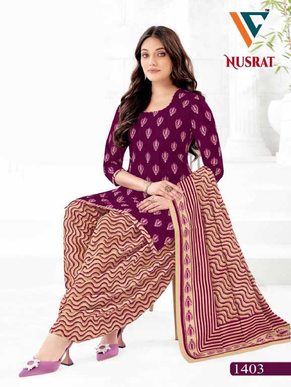 Vandana Nusrat Vol-14 Wholesale Cotton Printed Dress Material