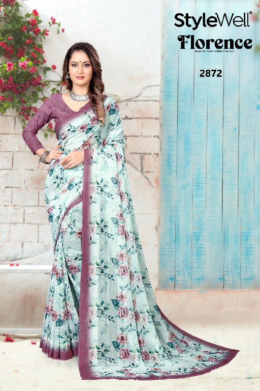 STYLEWELL LAUNCH FLORENCE DIGITAL PRINT REGULAR FANCY SAREE SUPPLIER