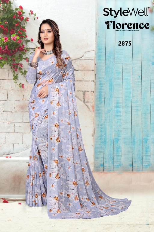 STYLEWELL LAUNCH FLORENCE DIGITAL PRINT REGULAR FANCY SAREE SUPPLIER