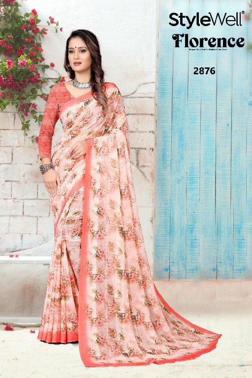 STYLEWELL LAUNCH FLORENCE DIGITAL PRINT REGULAR FANCY SAREE SUPPLIER