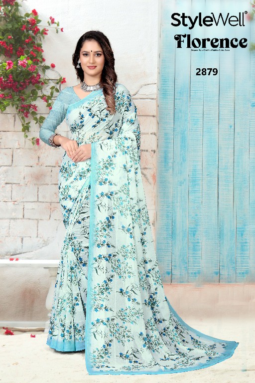 STYLEWELL LAUNCH FLORENCE DIGITAL PRINT REGULAR FANCY SAREE SUPPLIER