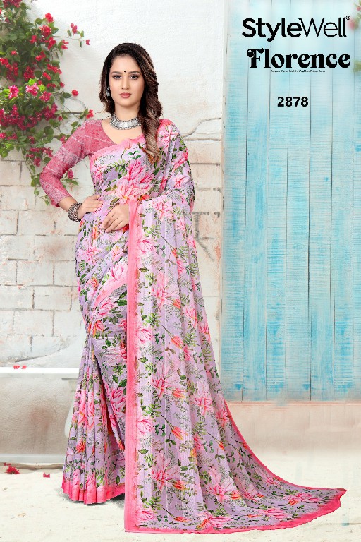 STYLEWELL LAUNCH FLORENCE DIGITAL PRINT REGULAR FANCY SAREE SUPPLIER