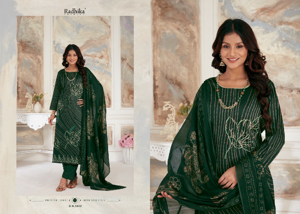 NIGHT QUEEN BY AZARA RADHIKA JAM COTTON TRADITIONAL WEAR 3PCS DRESS MATERIAL