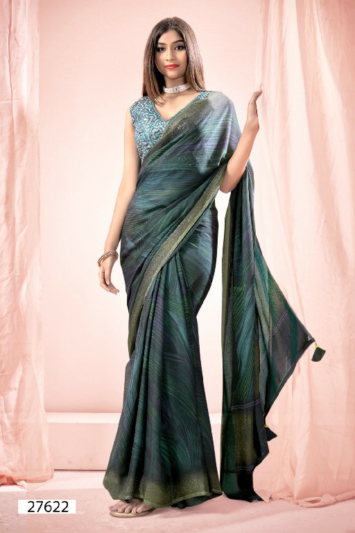 Vallabhi Leona Wholesale Georgette Fabrics Fancy Sarees