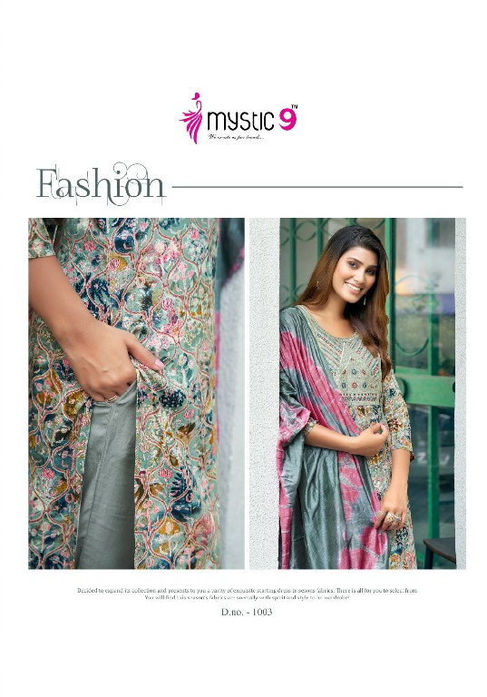 Mystic 9 Sabri Vol-1 Wholesale Straight Cut Kurtis With Pant And Dupatta