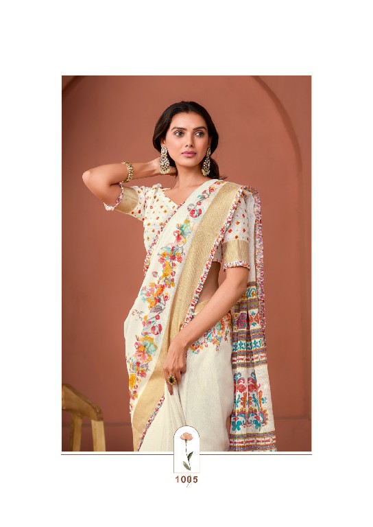 SR Sarees Vellai Wholesale White Handloom With Frill Border Sarees