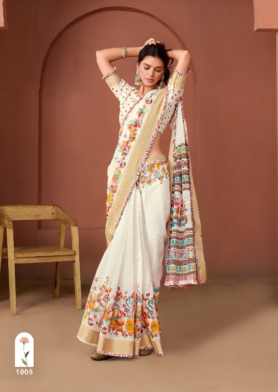 SR Sarees Vellai Wholesale White Handloom With Frill Border Sarees