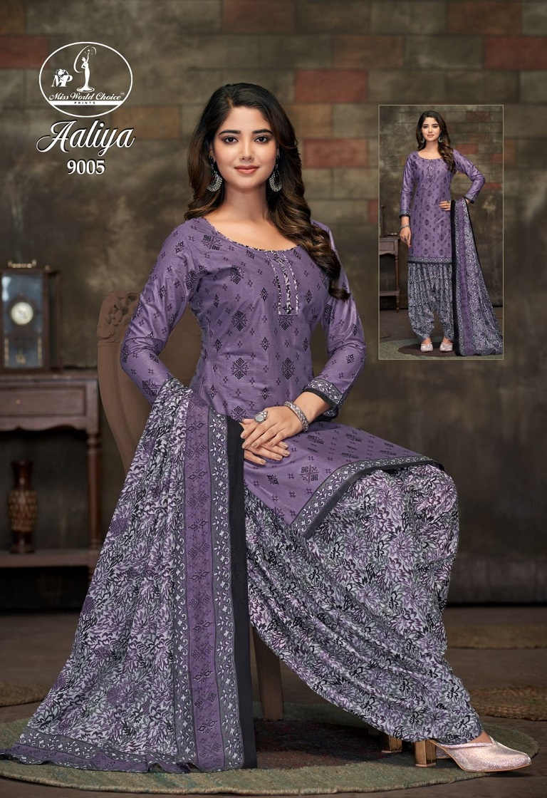 Miss World Aaliya Vol-9 Wholesale Pure Cotton Printed Dress Material