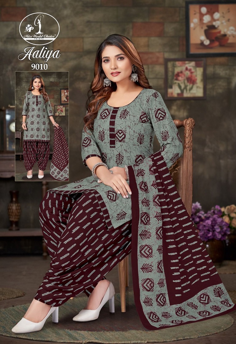 Miss World Aaliya Vol-9 Wholesale Pure Cotton Printed Dress Material