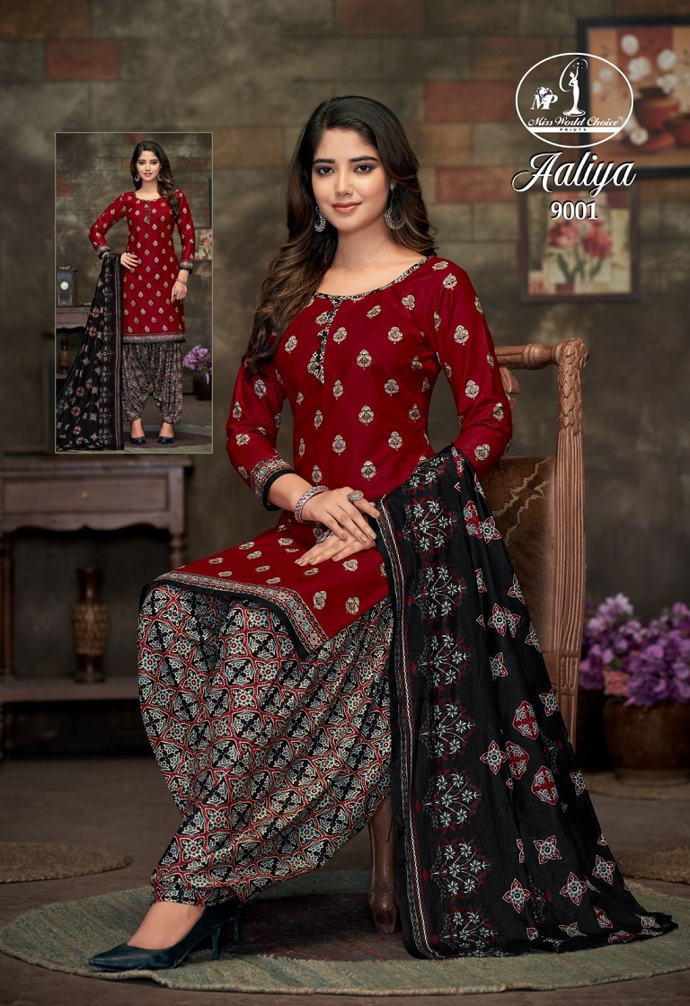 Miss World Aaliya Vol-9 Wholesale Pure Cotton Printed Dress Material