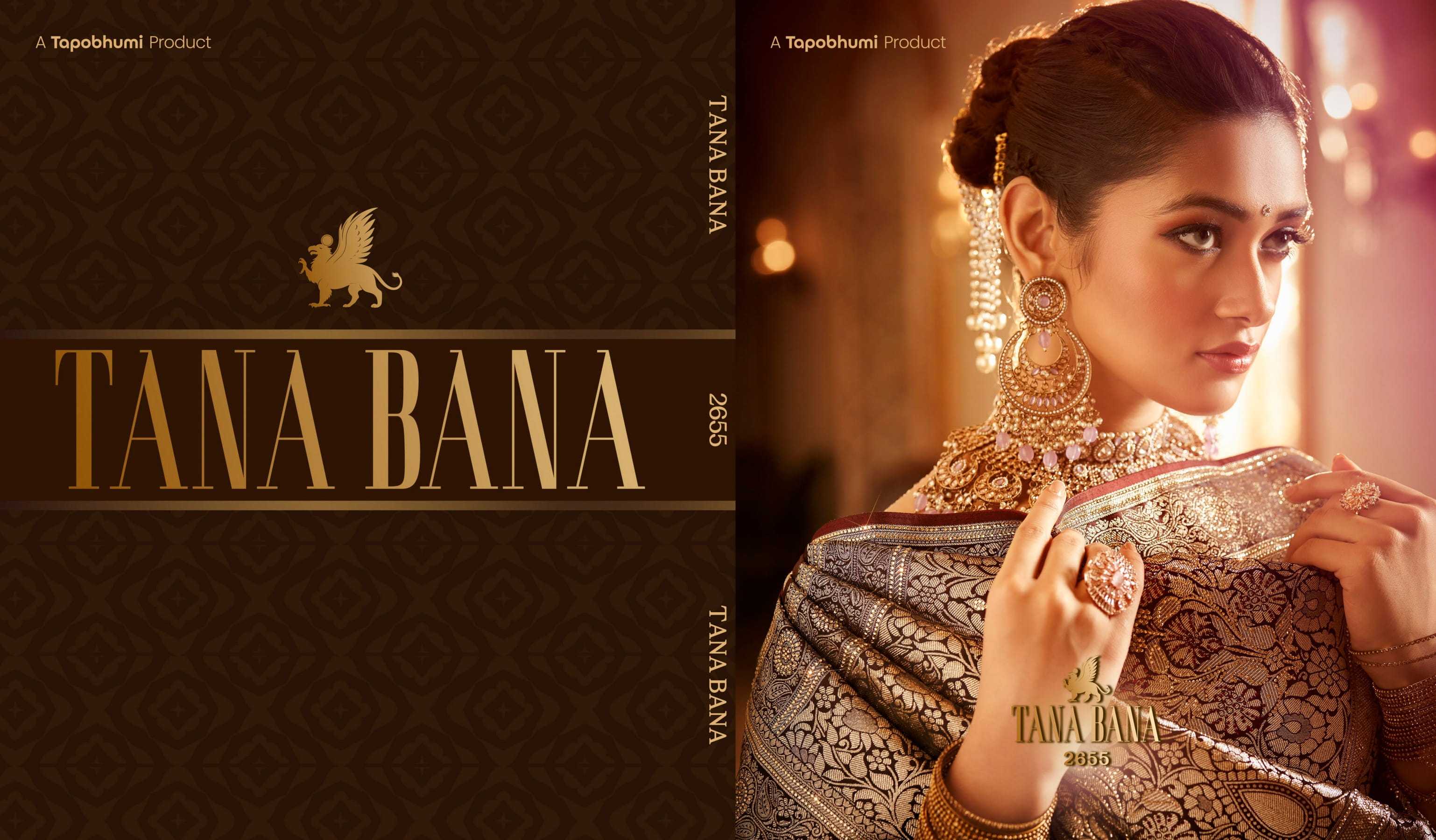 TANA BANA 2655 FANCY SATIN SILK SIROSKI WORK EXCLUSIVE DESIGN SAREE SUPPLIER