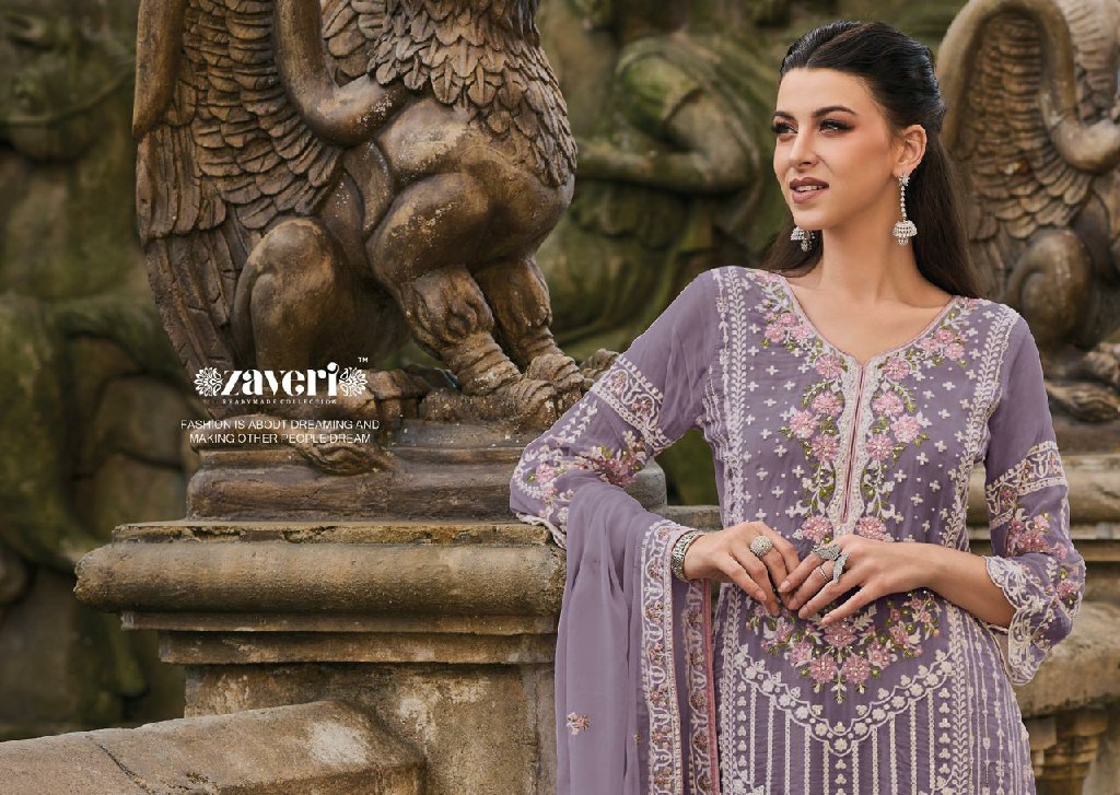 ZAVERI FEMINA COLOUR EDITION VOL 2 EMBROIDERY WORK ORIGINAL PAKISTANI FULL STITCH SALWAR SUIT