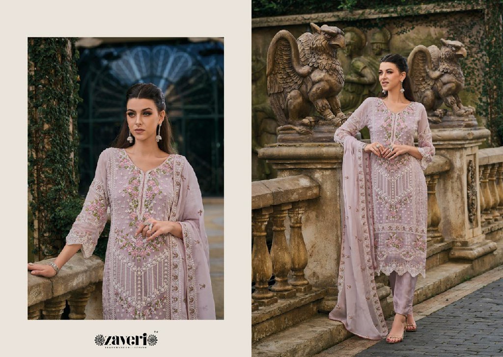 ZAVERI FEMINA COLOUR EDITION VOL 2 EMBROIDERY WORK ORIGINAL PAKISTANI FULL STITCH SALWAR SUIT