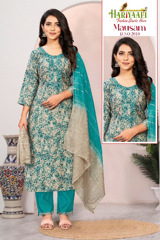 Hariyaali Mausam Vol-2 Wholesale Modal Foil Print Long Kurtis With Pant And Dupatta