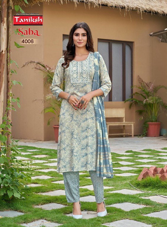 Taniksh Saba Vol-4 Wholesale Embroidery Readymade 3 Piece Suits