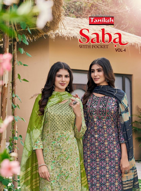 Taniksh Saba Vol-4 Wholesale Embroidery Readymade 3 Piece Suits