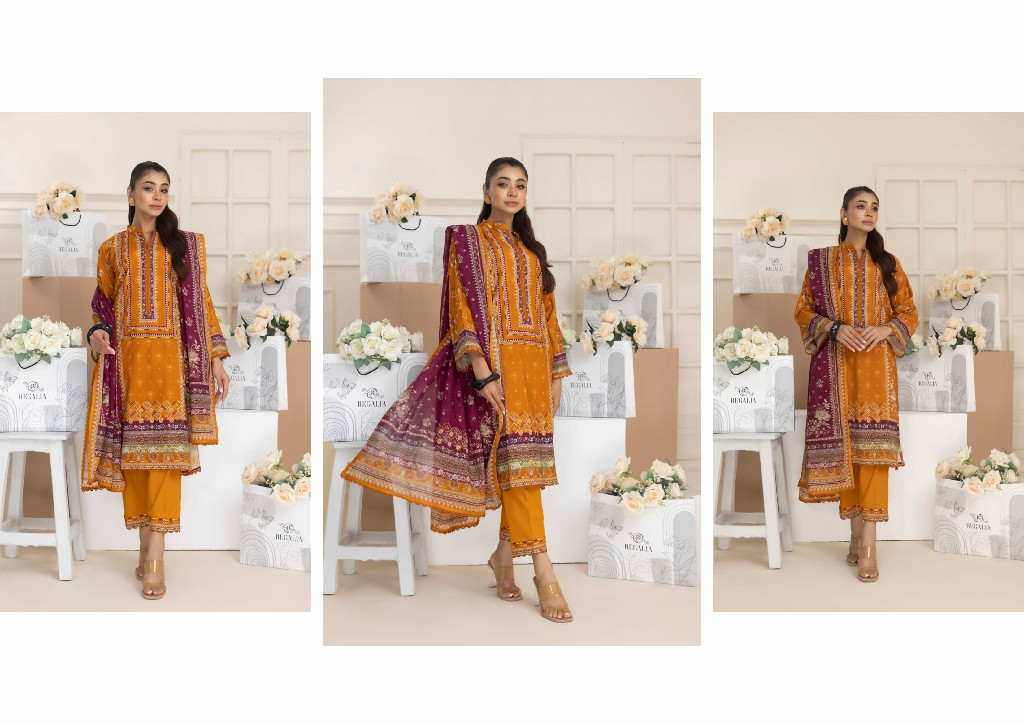 Regalia Salina Digital Printed Lawn Vol-19 2024 Collection Pakistani Suits