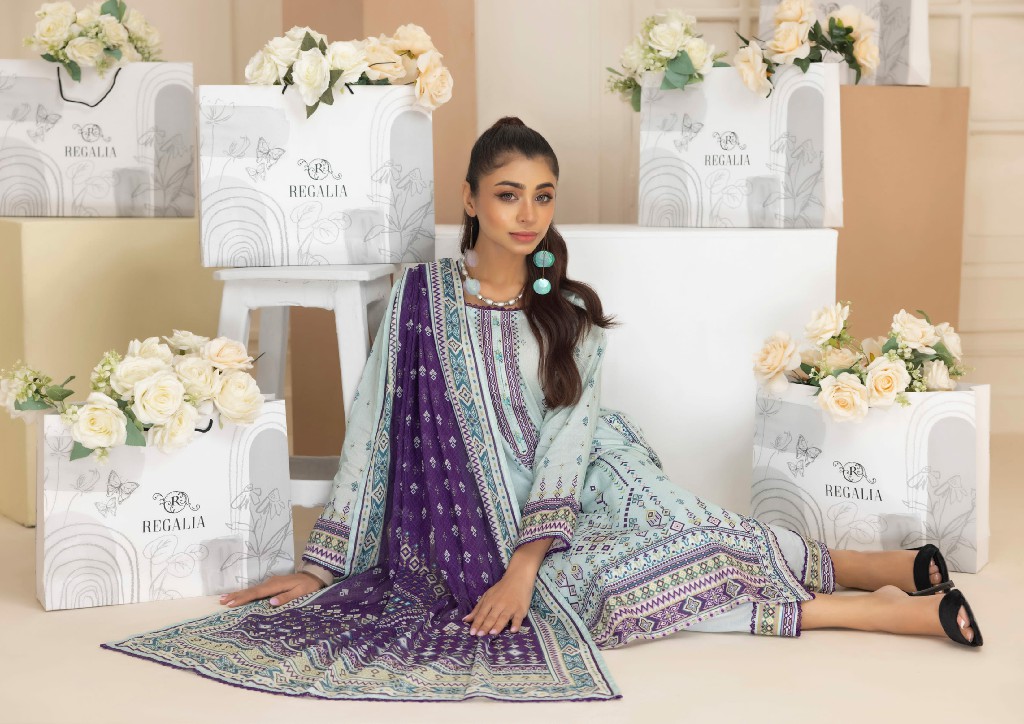 Regalia Salina Digital Printed Lawn Vol-19 2024 Collection Pakistani Suits