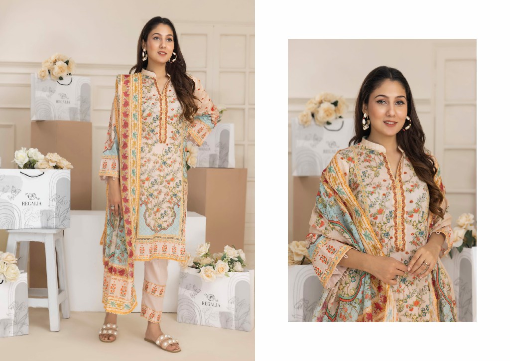 Regalia Salina Digital Printed Lawn Vol-19 2024 Collection Pakistani Suits