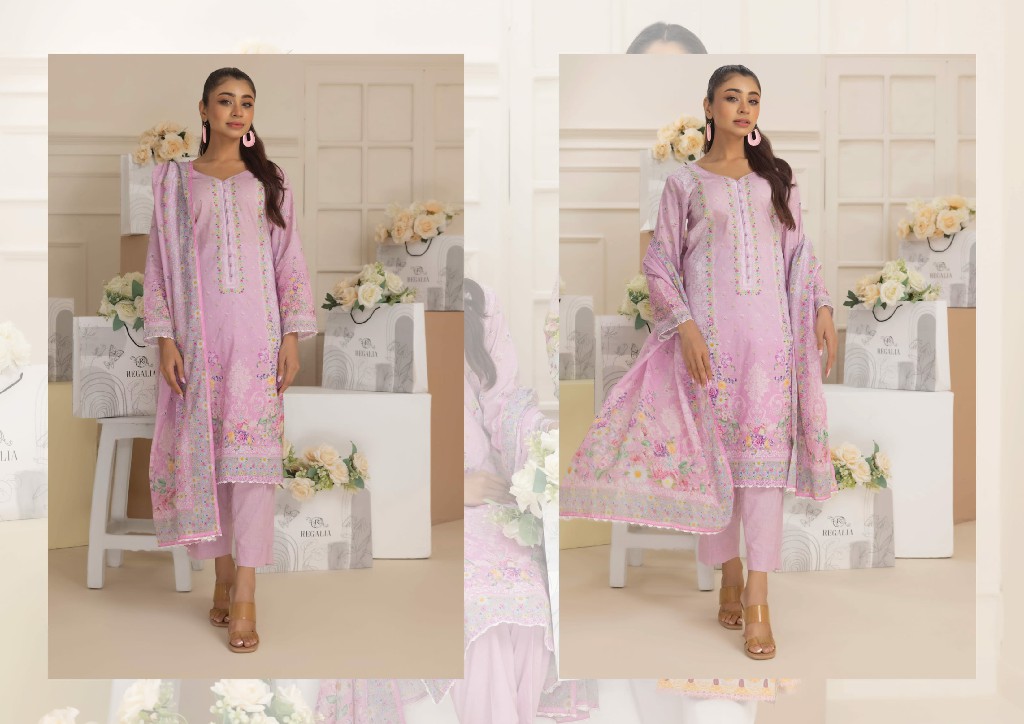 Regalia Salina Digital Printed Lawn Vol-19 2024 Collection Pakistani Suits