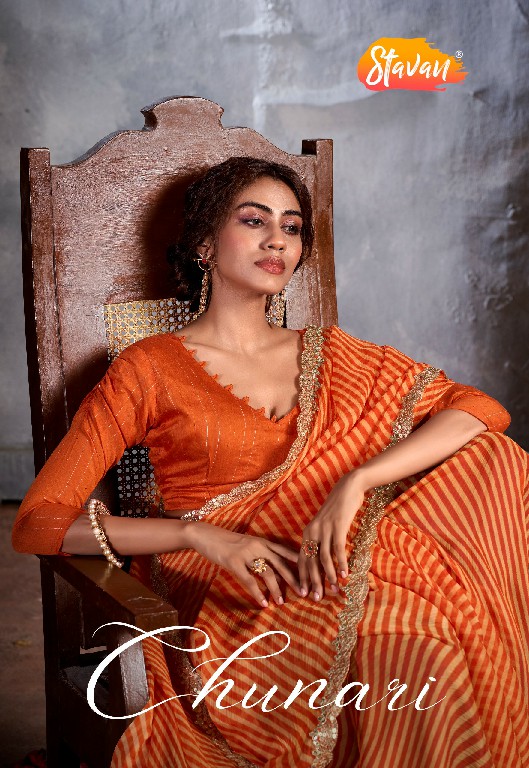 Stavan Chunari Wholesale Chiffon With Cutwork Party Wear Indian Sarees