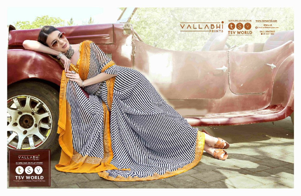 Vallabhi Aleemah Wholesale Georgette Ethnic Sarees