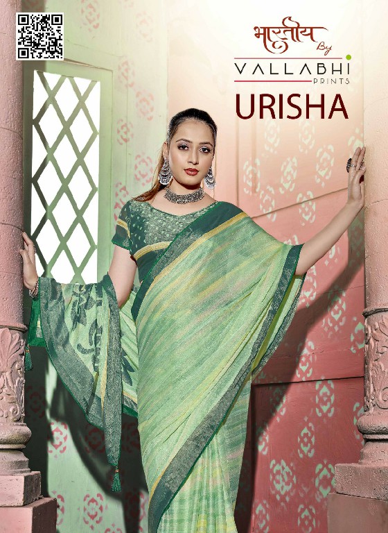Vallabhi Urisha Wholesale Brasso Fabrics Ethnic Sarees